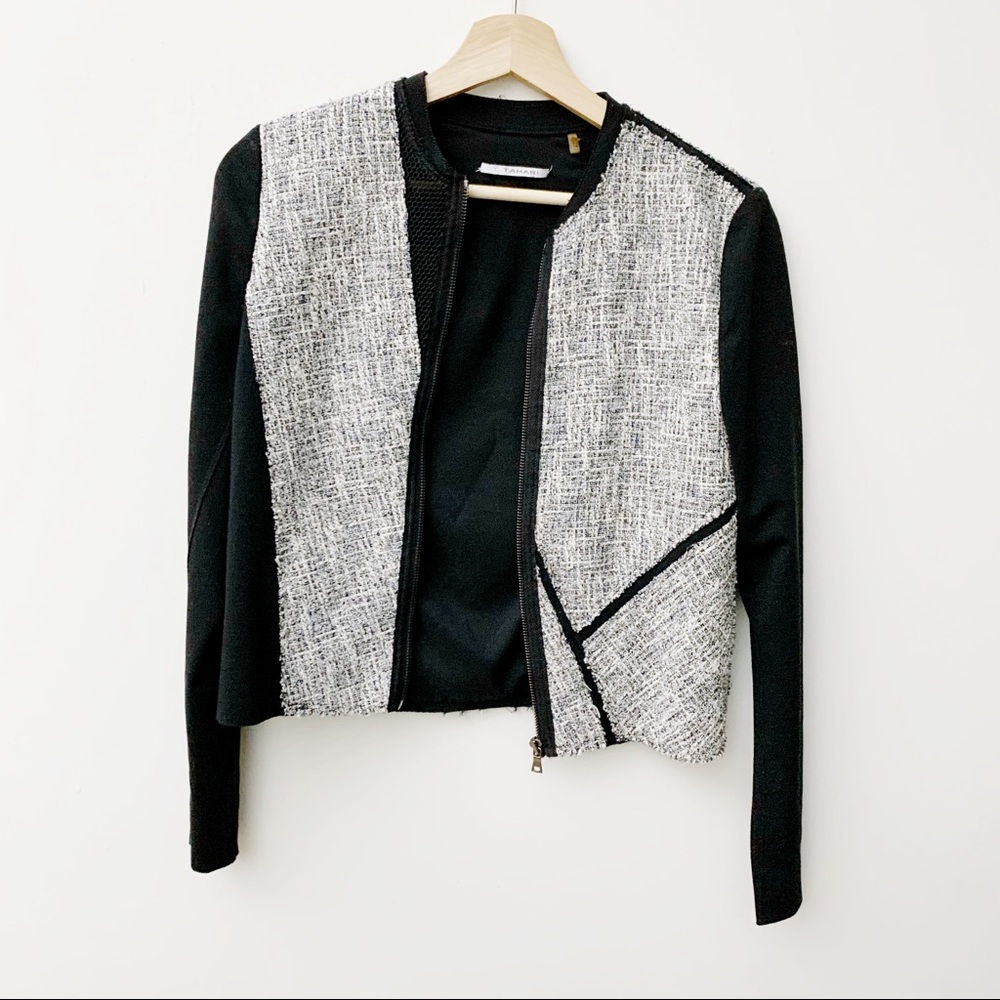 Elie Tahari Mixed Media Blazer